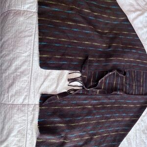 Chic Multicolor Striped Poncho